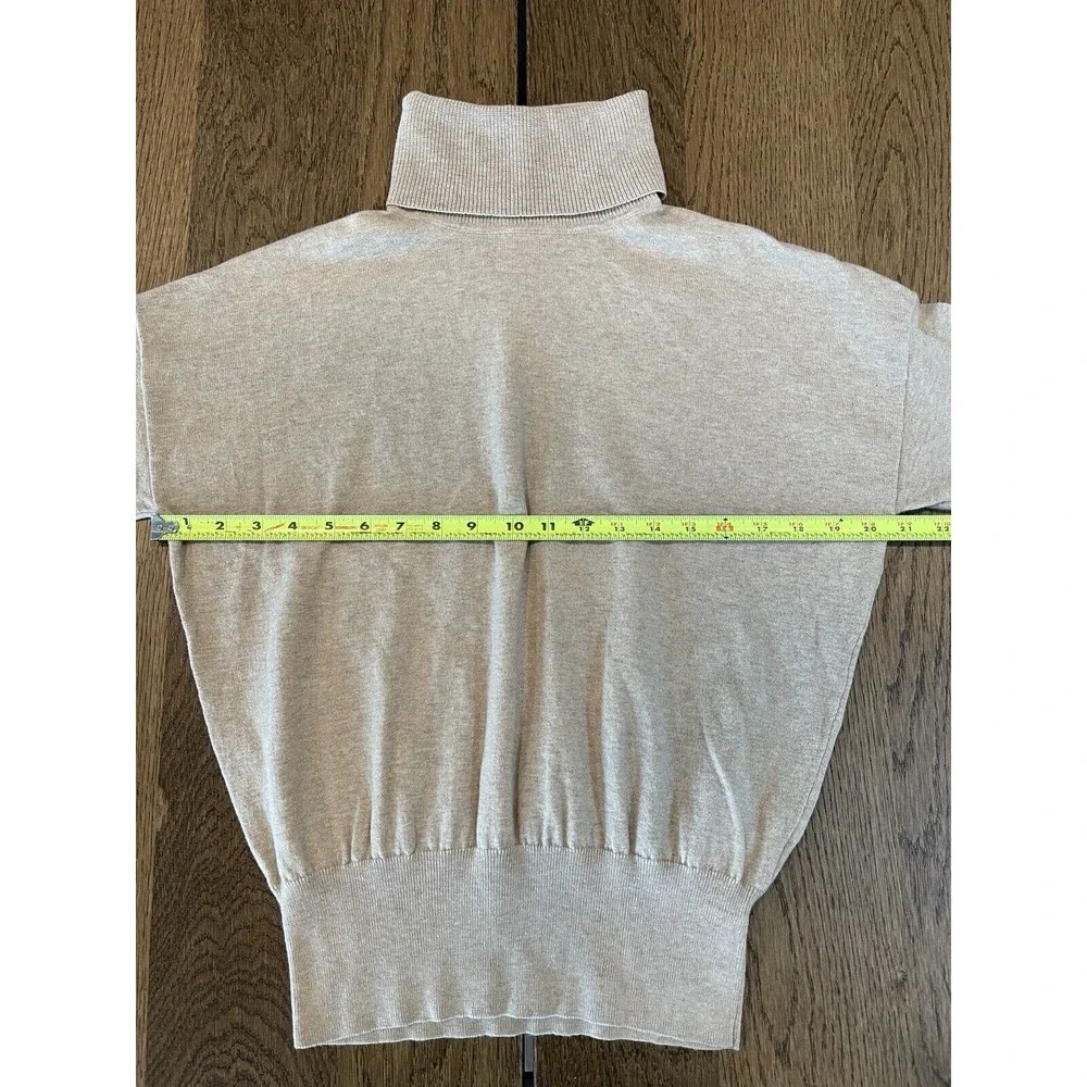 Madewell Brookhaven Wool Blend Turtleneck Sweater Women’s S Beige Dolman Sleeve - Picture 9 of 13